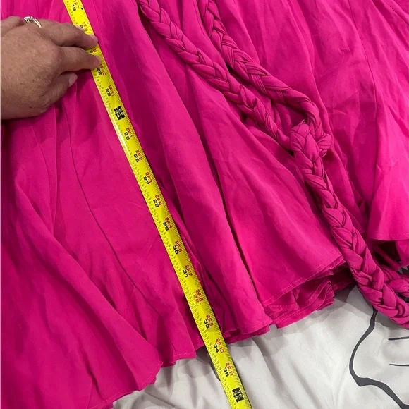 PALMS AWAY by RED DRESS • Bright Pink Long Sleeve Dress • sz Small - Picture 9 of 9